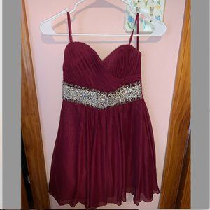 Strapless Plum Dress